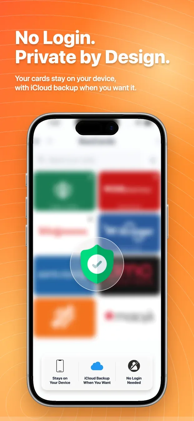 Store Card: Rewards Wallet: RooCards is built for simple, private, everyday access. Your card data stays on your device unless you choose to back it up or share it.