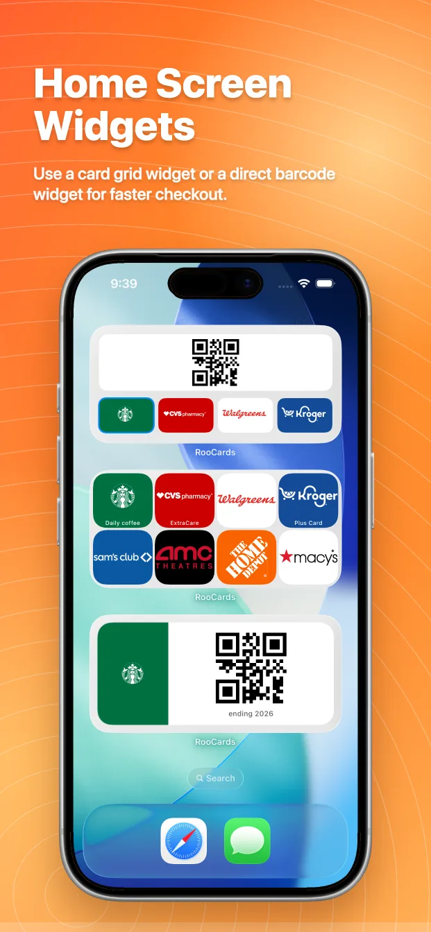 Store Card: Rewards Wallet: Widgets and fast access