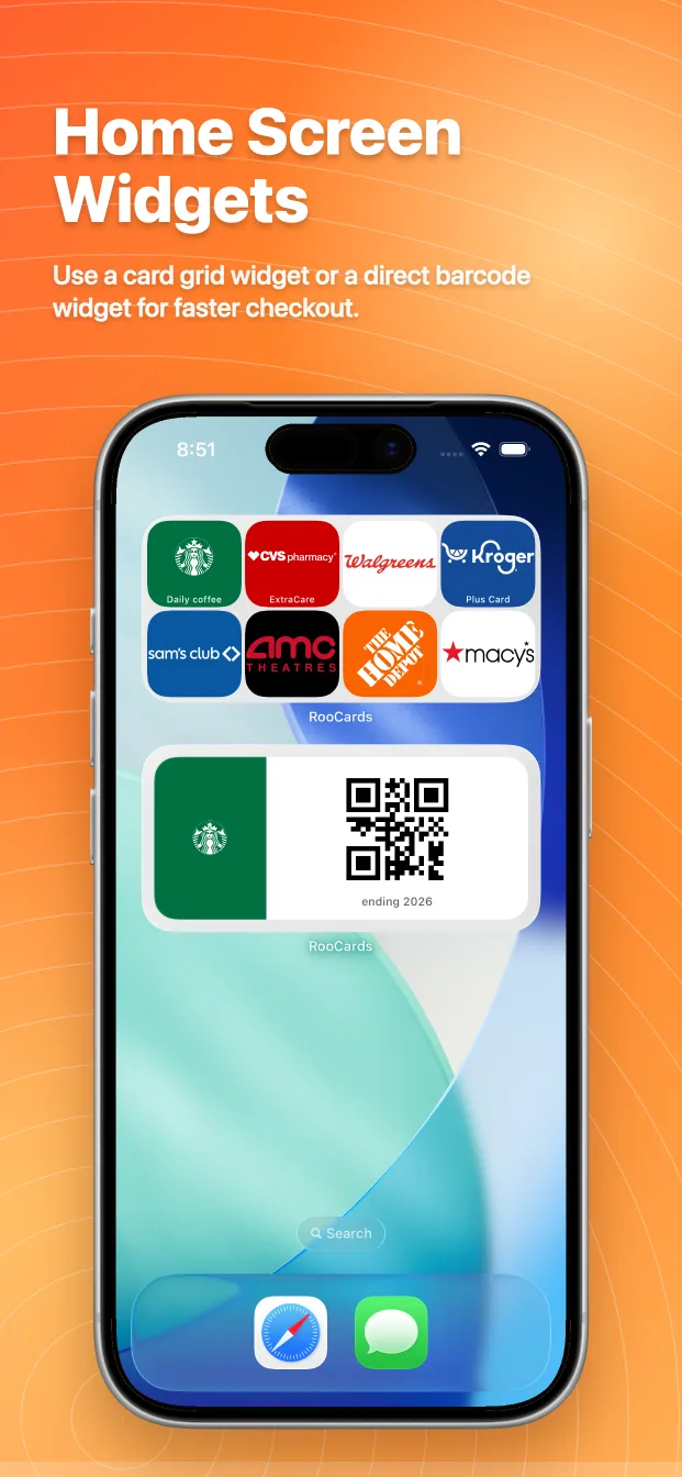 Store Card: Rewards Wallet: Widgets and fast access