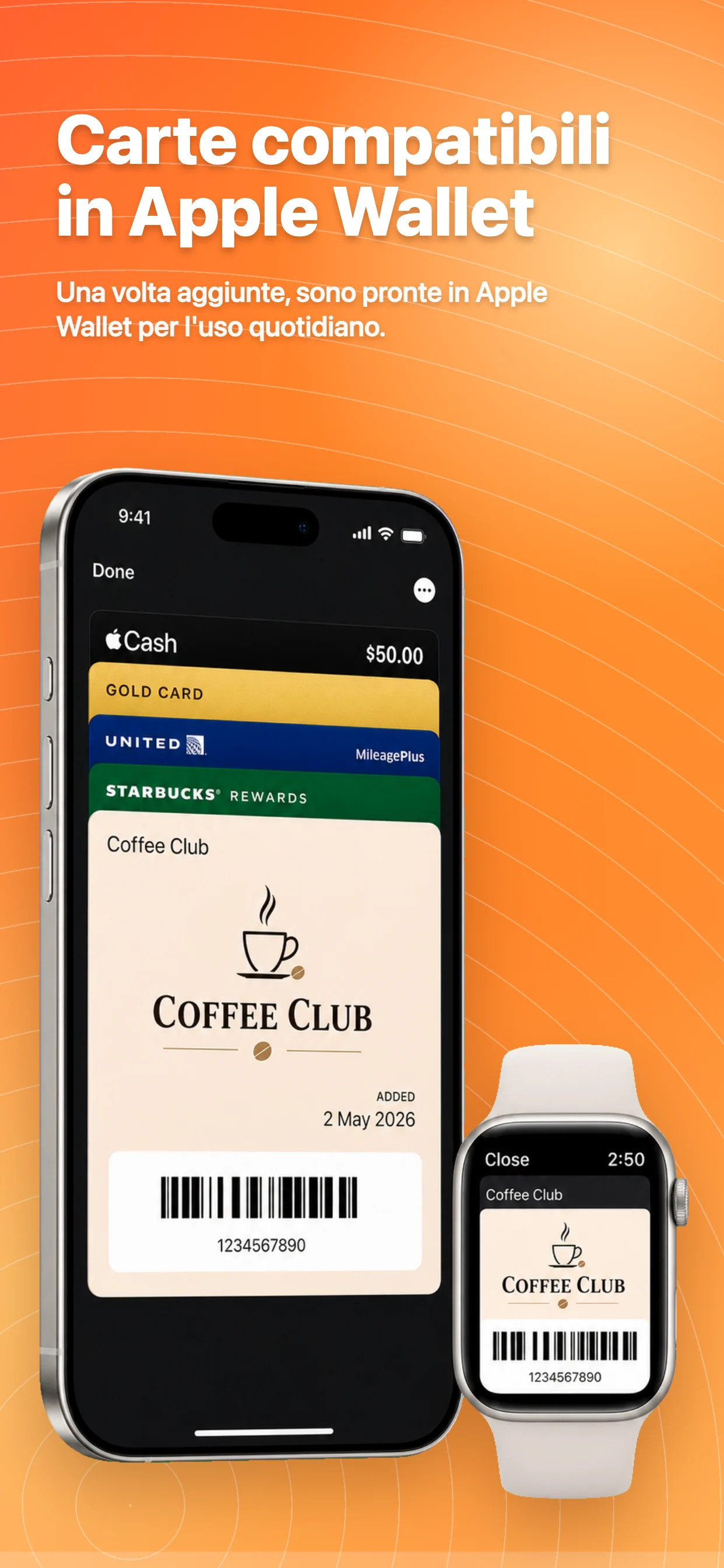 Carte Fedeltà Wallet: Apple Wallet per carte idonee